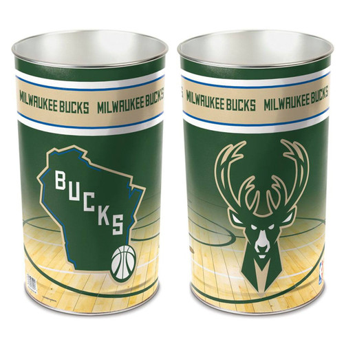 Milwaukee Bucks Wastebasket 15 Inch - Special Order