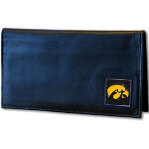 Iowa Hawkeyes Leather Checkbook Cover