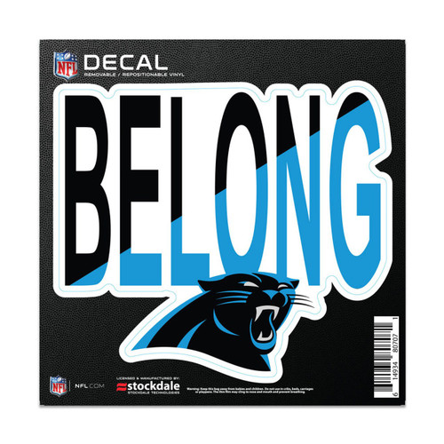 Carolina Panthers 6" x 6" All Surface Slogan Decal