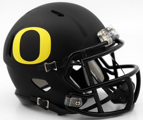 Oregon Ducks Matte Black Riddell Collectible Mini Speed Style Football Helmet