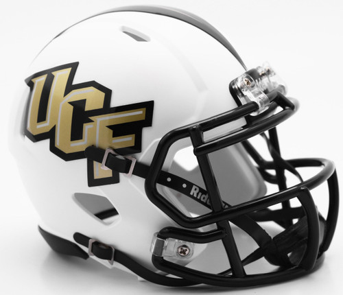 Central Florida Knights Matte White Riddell Collectible Mini Speed Style Football Helmet