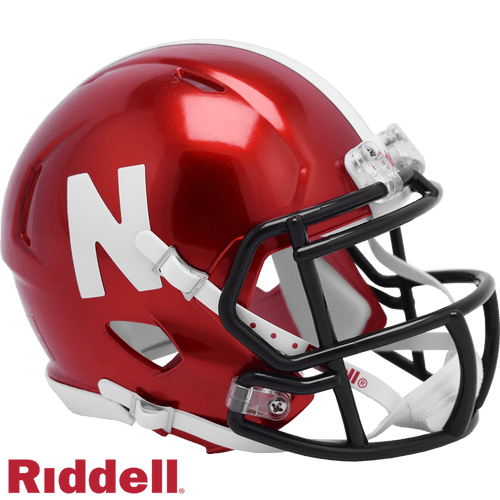 Nebraska Cornhuskers FLASH Riddell Collectible Mini Speed Style Football Helmet