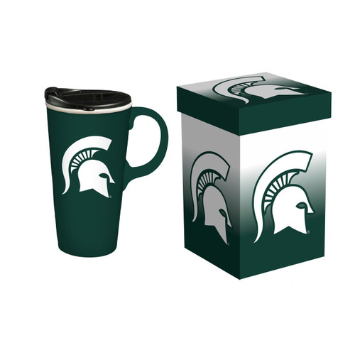 Michigan State Spartans Boxed 17 oz. Travel Latte Mug