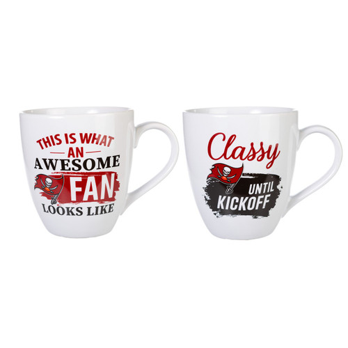 Tampa Bay Buccaneers Ceramic 2-Piece Coffee Mug Set with Gift Box