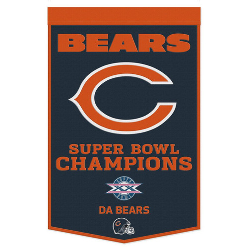 Chicago Bears 24" x 38" Dynasty Champ Wool Banner