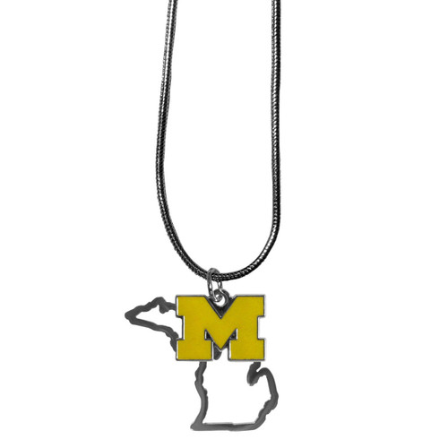 Michigan Wolverines State Charm Necklace