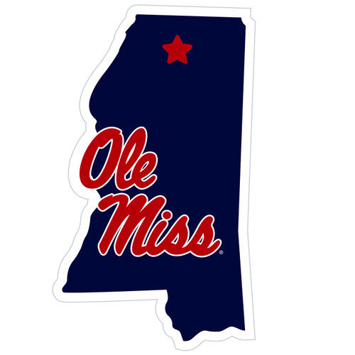 Mississippi Rebels Home State 11" Magnet