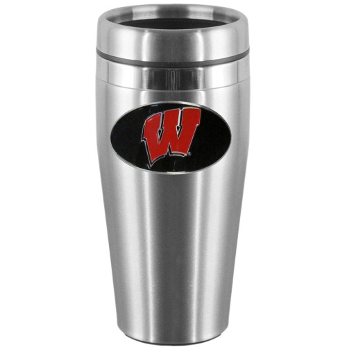 Wisconsin Badgers Steel Travel Mug