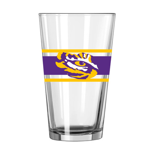 LSU Tigers 16 oz. Stripe Pint Glass