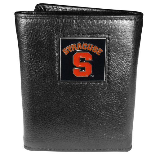 Syracuse Orange Deluxe Leather Tri-fold Wallet