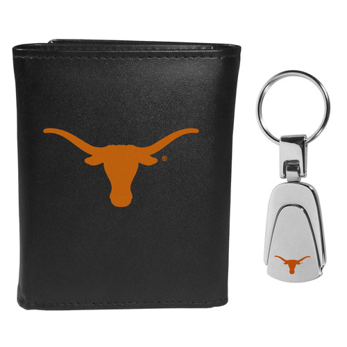 Texas Longhorns Tri-fold Wallet & Steel Key Chain