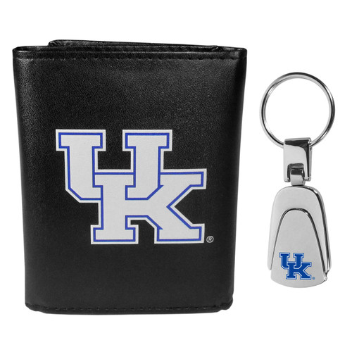 Kentucky Wildcats Tri-fold Wallet & Steel Key Chain