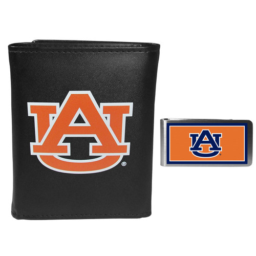 Auburn Tigers Tri-fold Wallet & Color Money Clip