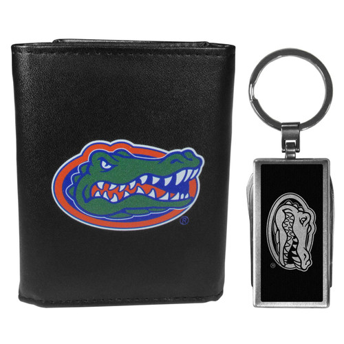 Florida Gators Black Tri-fold Wallet & Multitool Key Chain