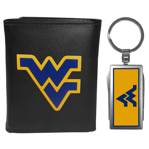 West Virginia Mountaineers Tri-fold Wallet & Multitool Key Chain