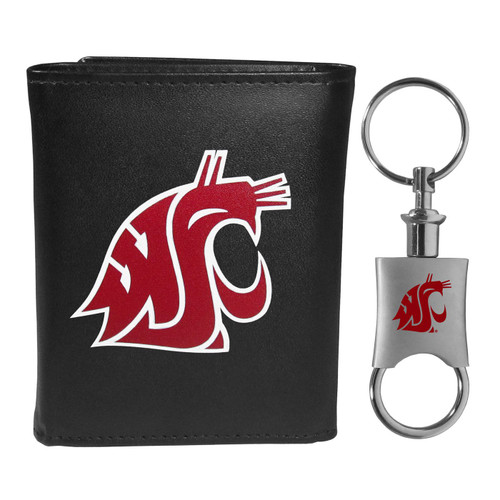 Washington State Cougars Tri-fold Wallet & Valet Key Chain