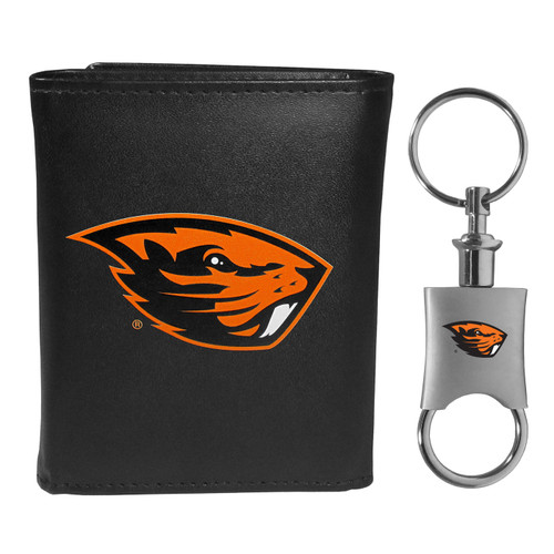 Oregon State Beavers Tri-fold Wallet & Valet Key Chain