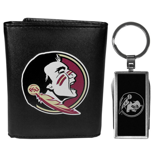 Florida State Seminoles Black Tri-fold Wallet & Multitool Key Chain