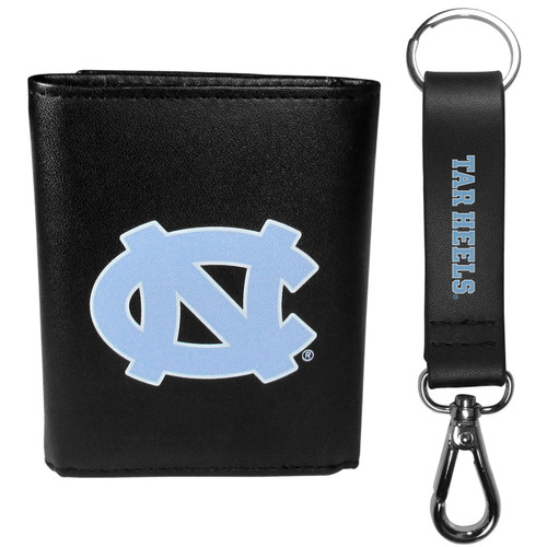 North Carolina Tar Heels Tri-fold Wallet & Strap Key Chain