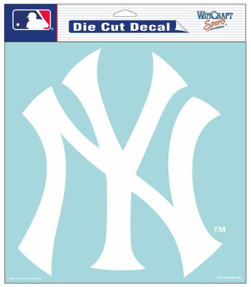 New York Yankees 8" x 8" Die Cut White Decal