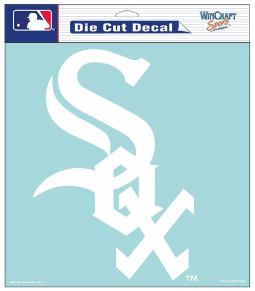 Chicago White Sox 8" x 8" Die Cut White Decal