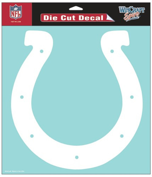 Indianapolis Colts 8" x 8" Die Cut White Decal