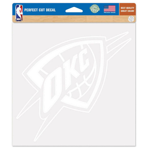 Oklahoma City Thunder 8" x 8" Die Cut White Decal
