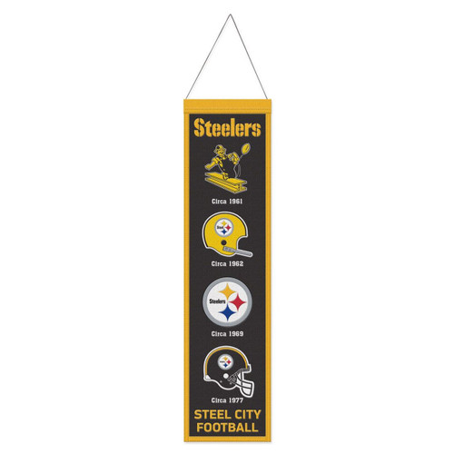 Pittsburgh Steelers 8" x 32" Evolution Wool Banner
