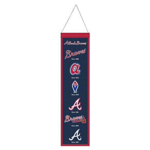 Atlanta Braves 8" x 32" Evolution Wool Banner