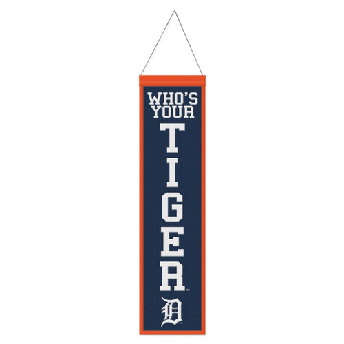 Detroit Tigers 8" x 32" Heritage Slogan Wool Banner