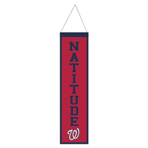 Washington Nationals 8" x 32" Heritage Slogan Wool Banner