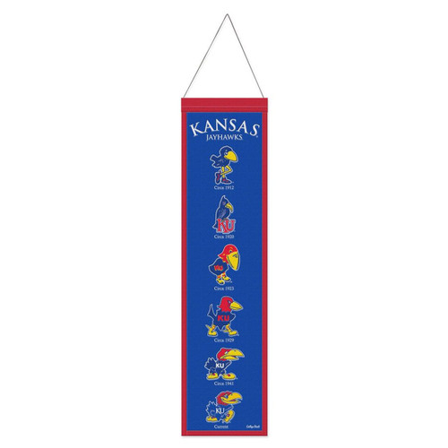 Kansas Jayhawks 8" x 32" Evolution Wool Banner