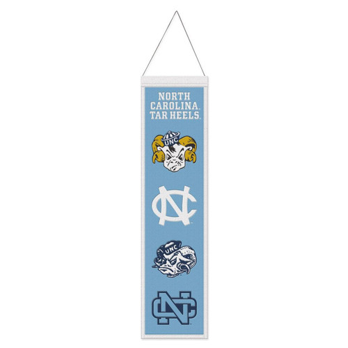 North Carolina Tar Heels 8" x 32" Evolution Wool Banner
