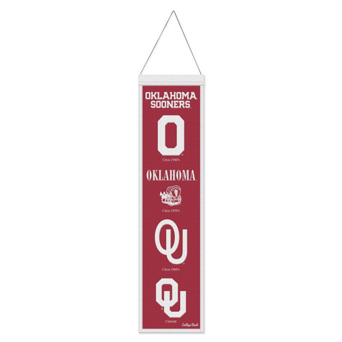 Oklahoma Sooners 8" x 32" Evolution Wool Banner