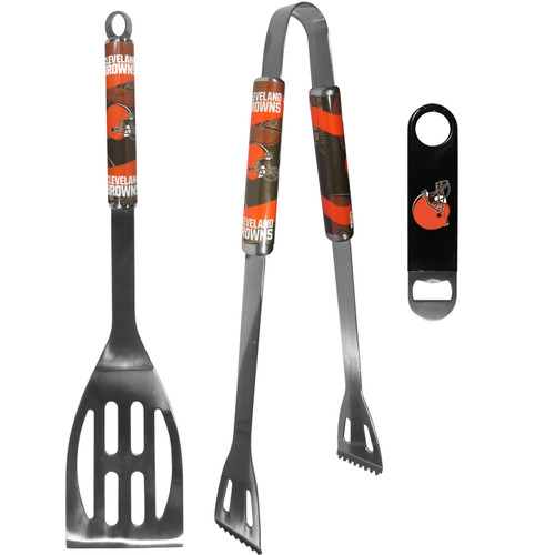 Cleveland Browns 2 Piece BBQ Set and Bottle Opener