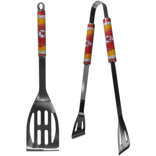 Kansas City Chiefs 2 Piece Steel BBQ Tool Set