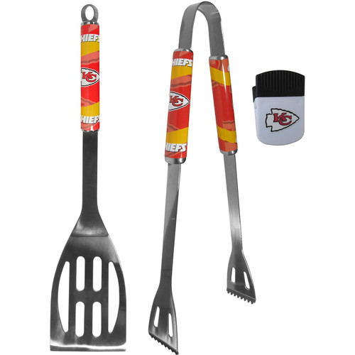 Kansas City Chiefs 2 Piece BBQ Set and Chip Clip