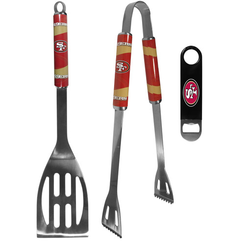 San Francisco 49ers 2 Piece BBQ Set and Bottle Opener