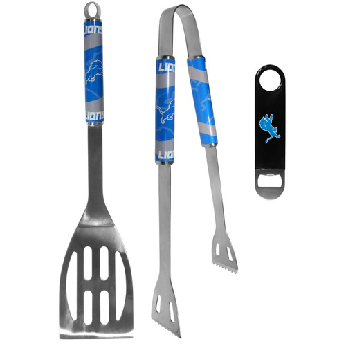 Detroit Lions 2 Piece BBQ Set and Bottle Opener