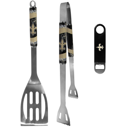 New Orleans Saints 2 Piece BBQ Set and Bottle Opener