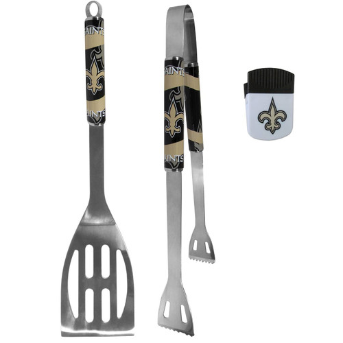 New Orleans Saints 2 Piece BBQ Set and Chip Clip