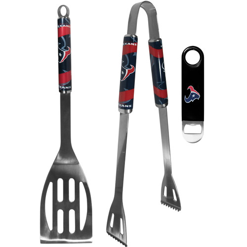 Houston Texans 2 Piece BBQ Set and Bottle Opener