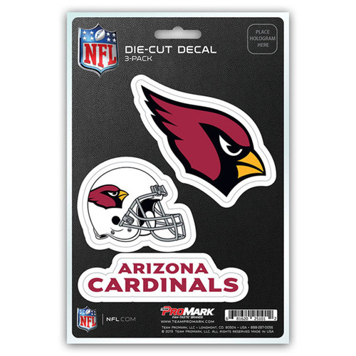 Arizona Cardinals Die Cut Team Decal - 3 Pack
