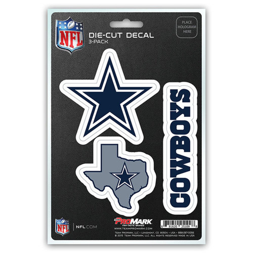 Dallas Cowboys Die Cut Team Decal - 3 Pack