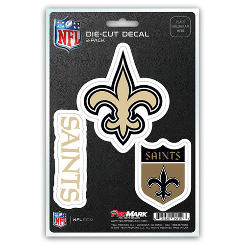 New Orleans Saints Die Cut Team Decal - 3 Pack
