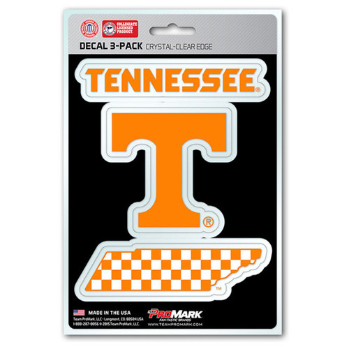 Tennessee Volunteers Die Cut Team Decal - 3 Pack