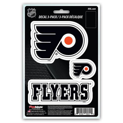 Philadelphia Flyers Die Cut Team Decal - 3 Pack