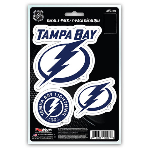 Tampa Bay Lightning Die Cut Team Decal - 3 Pack