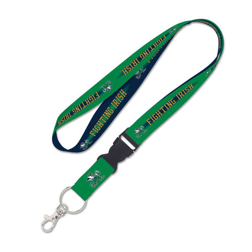 Notre Dame Fighting Irish Leprechaun Lanyard with Detachable Buckle