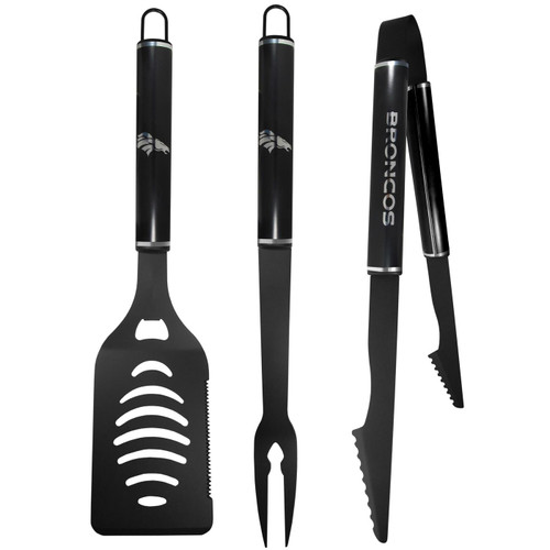 Denver Broncos 3 Piece Steel Monochromatic BBQ Set
